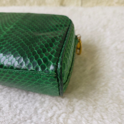 Gucci Old Gucci Python 单肩包 绿色麂皮 GP 盒子 [二手] 