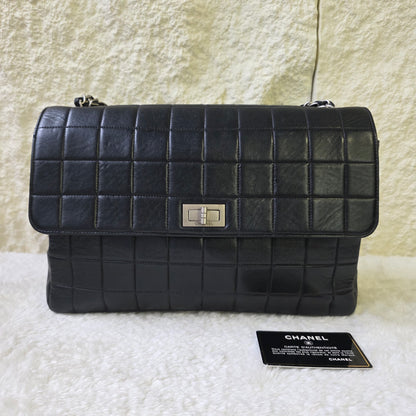 Chanel 2.55 Black Lambskin Chain Shoulder Bag[Pre-Owned]
