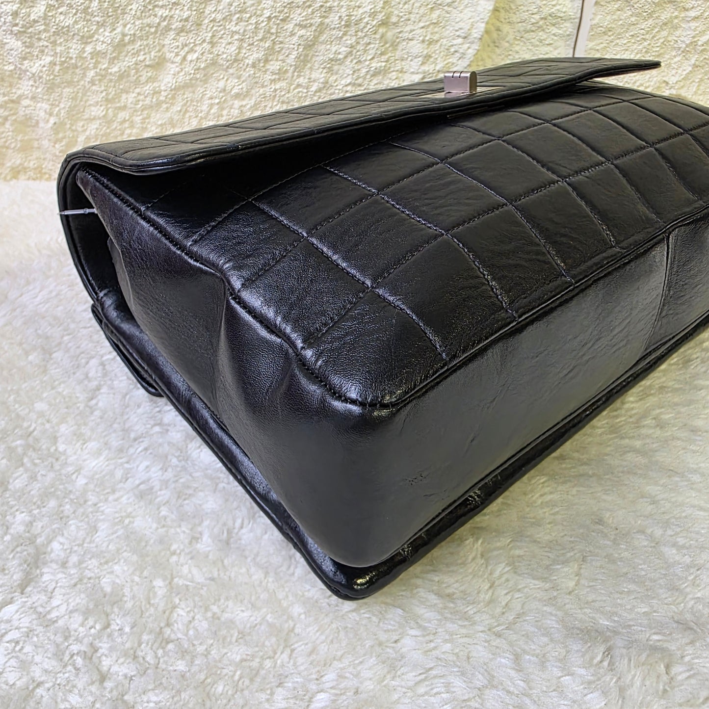 Chanel 2.55 Black Lambskin Chain Shoulder Bag[Pre-Owned]