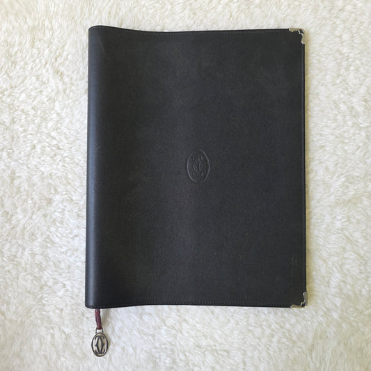 Cartier Leather Agenda Black [Pre-Owned]