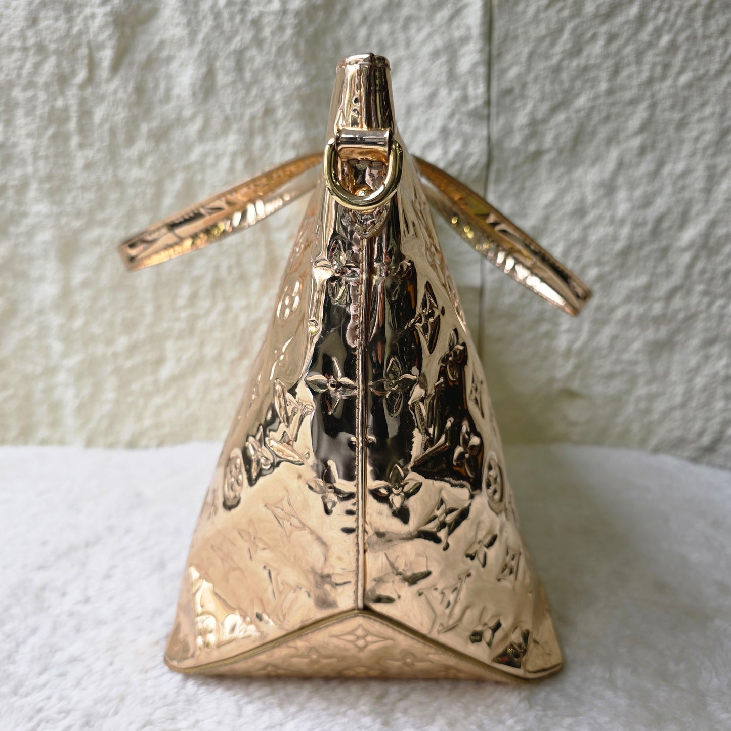 LOUIS VUITTON Bellevue PM Monogram Miroir Gold Handbag [Pre-Owned]