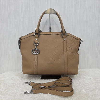 GUCCI Leather Tote Bag [Pre-Owned]