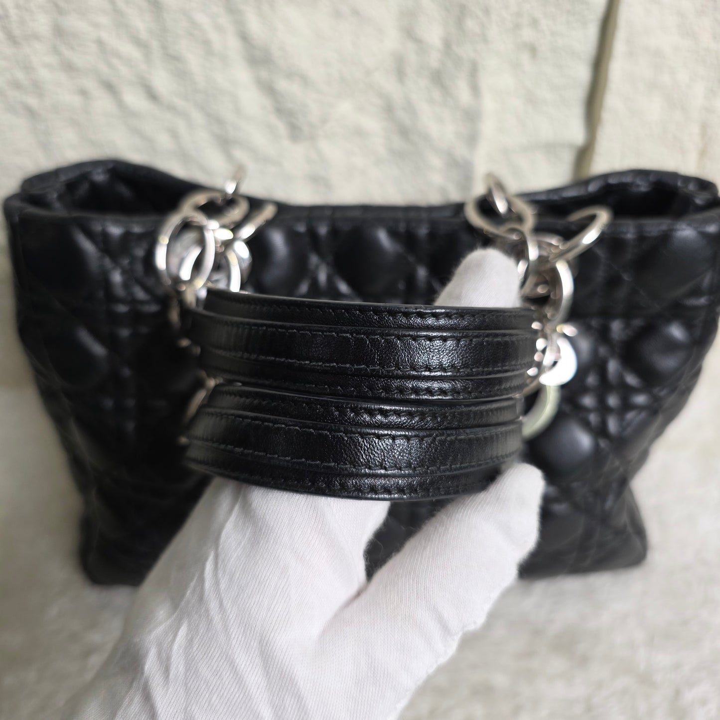 CHRISTIAN DIOR Lady Dior Cannage Chain Shoulder Bag [Pre-Owned]