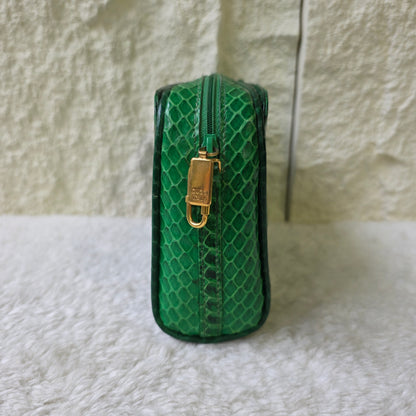 Gucci Old Gucci Python 单肩包 绿色麂皮 GP 盒子 [二手] 