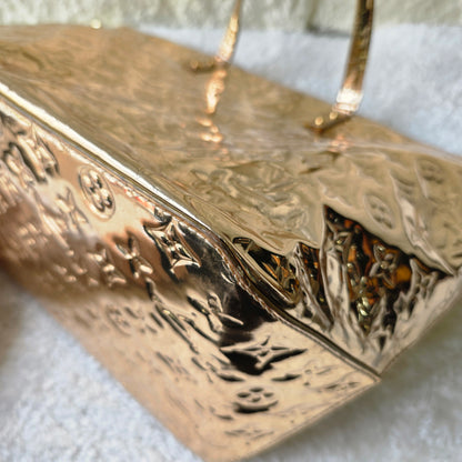 LOUIS VUITTON Bellevue PM Monogram Miroir Gold Handbag [Pre-Owned]