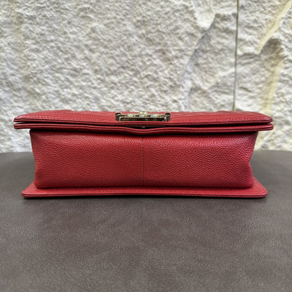 CHANEL Boy Chanel Chain Shoulder Bag Red [Pre-Owned]