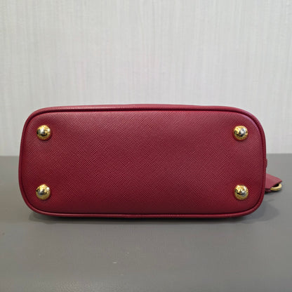 PRADA Mini Saffiano Leather 2WAY Shoulder Bag Pink [Pre-Owned]