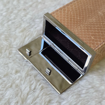 GUCCI シガレットケース パイソン ベージュ【中古】 