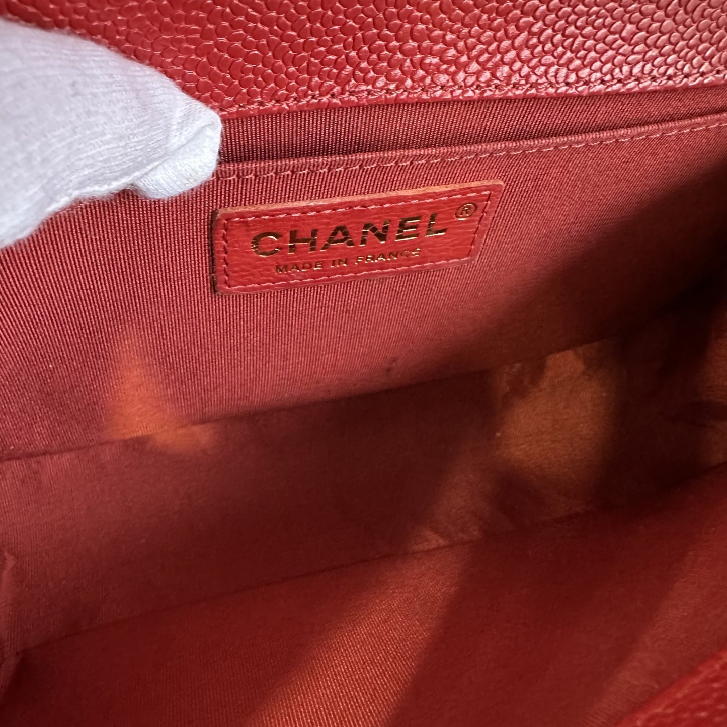 CHANEL Boy Chanel Chain Shoulder Bag Red [Pre-Owned]