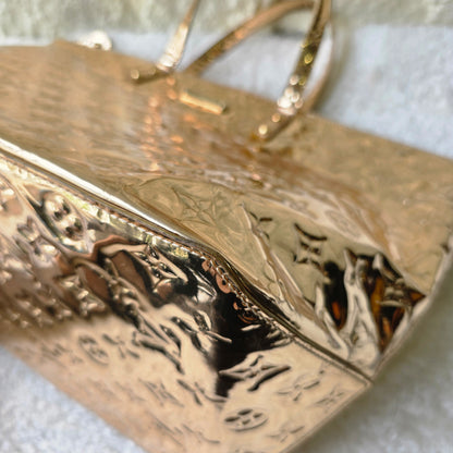LOUIS VUITTON Bellevue PM Monogram Miroir Gold Handbag [Pre-Owned]
