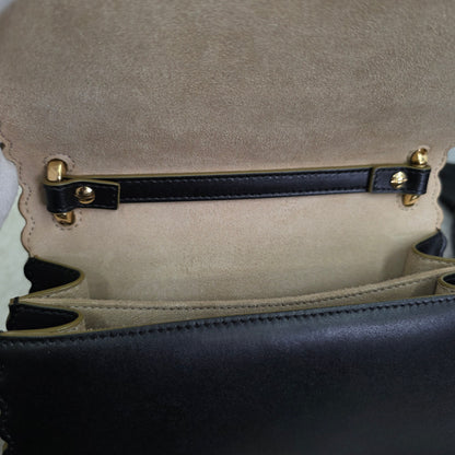 FENDI Mini 2-Way Canai Leather Chain Shoulder Handbag [Pre-Owned]