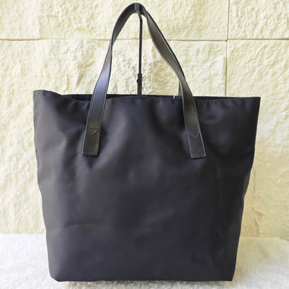 FENDI 手提包 Logo 尼龙皮革黑色 [二手]