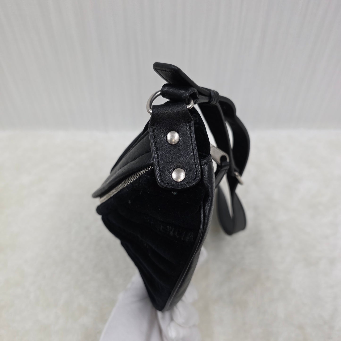 Balenciaga Souvenir All Over Logo Shoulder Bag [Pre-Owned]