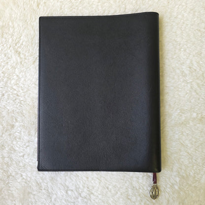 Cartier Leather Agenda Black [Pre-Owned]