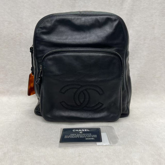 CHANEL Backpack Black Lambskin Ladies Rucksack/Daypack [Pre-Owned]
