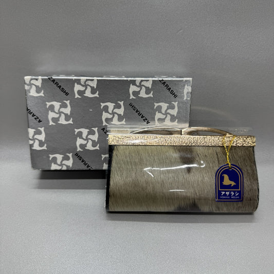 AZARASHI Seal Motif Coin Purse Kiss Lock Wallet [Pre-Owned]