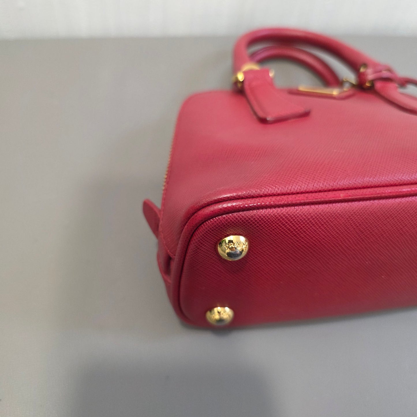 PRADA Mini Saffiano Leather 2WAY Shoulder Bag Pink [Pre-Owned]
