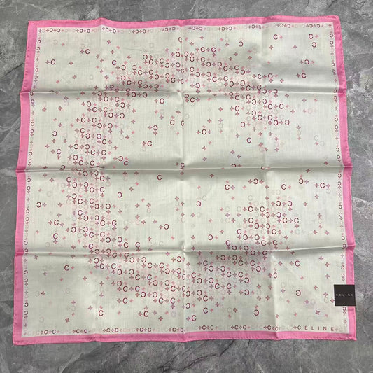CELINE Cotton Handkerchief Pink [Pre-Owned]
