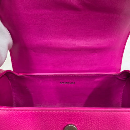 BALENCIAGA アワーグラス ショルダーバッグ レザー ピンク【中古】 