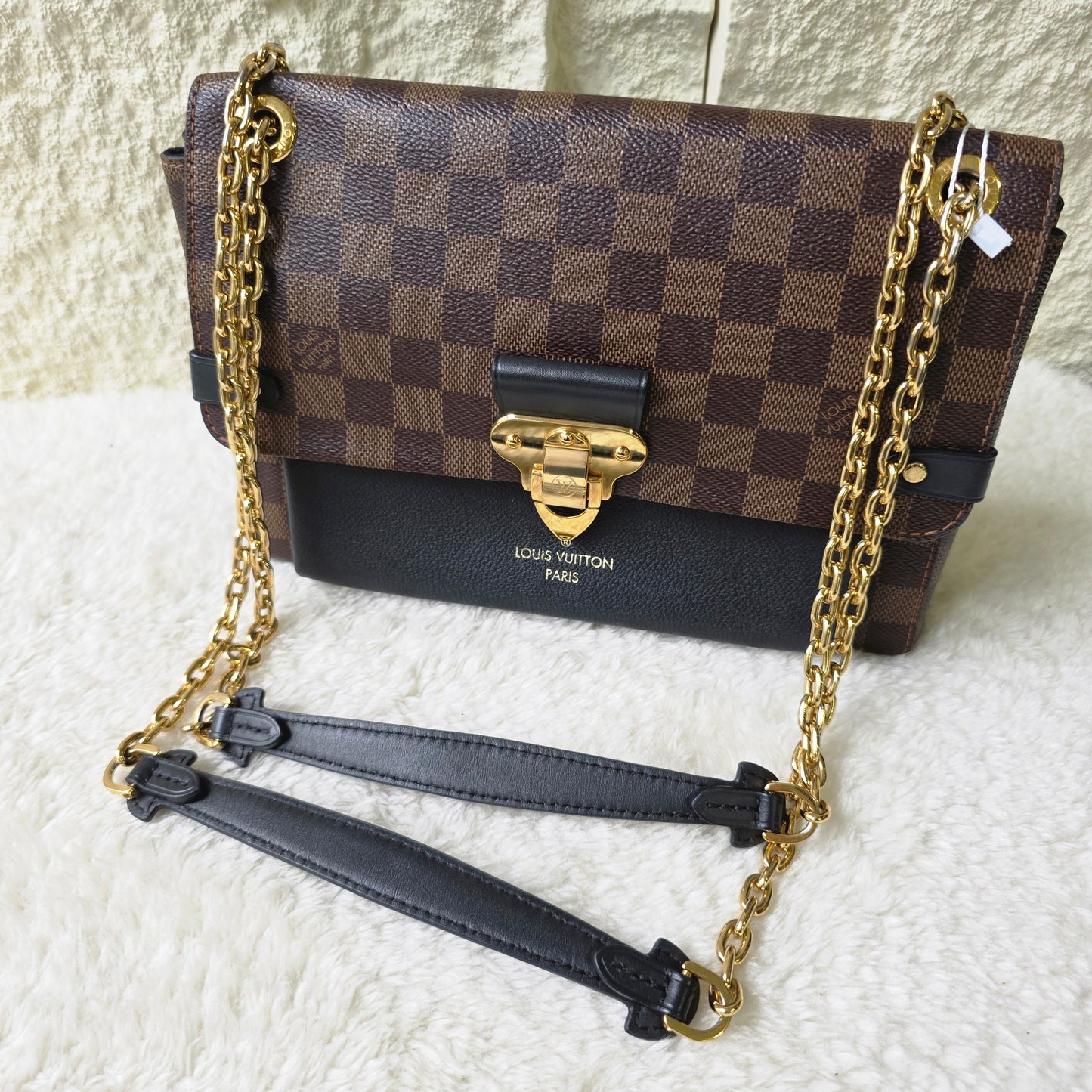Louis Vuitton Damier Vavin 小号棕色手提包 [二手]