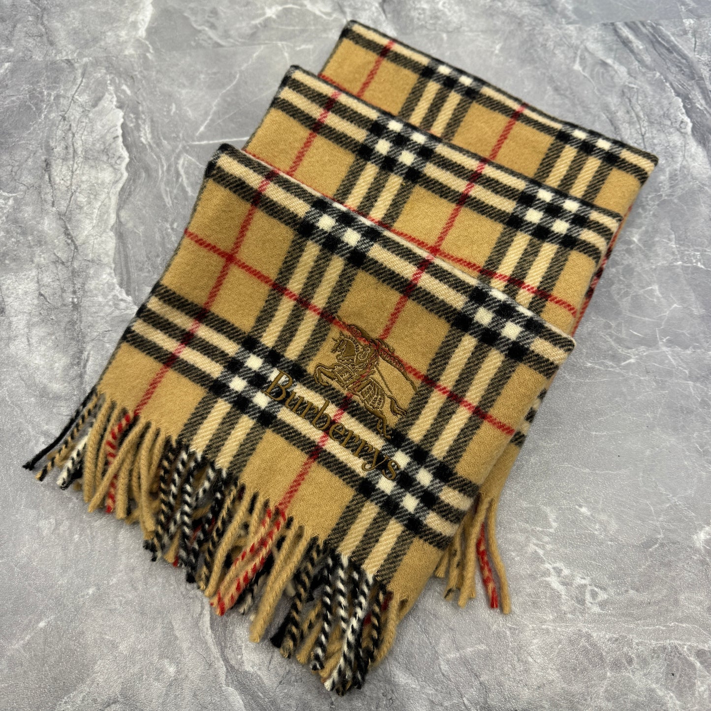 バーバリー ウールマフラー【中古】 
