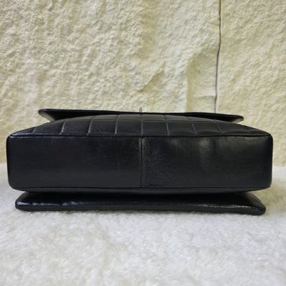 Chanel 2.55 Black Lambskin Chain Shoulder Bag[Pre-Owned]