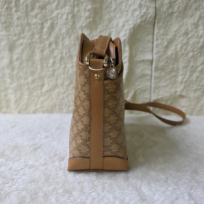CELINE マカダム ショルダーバッグ【中古】