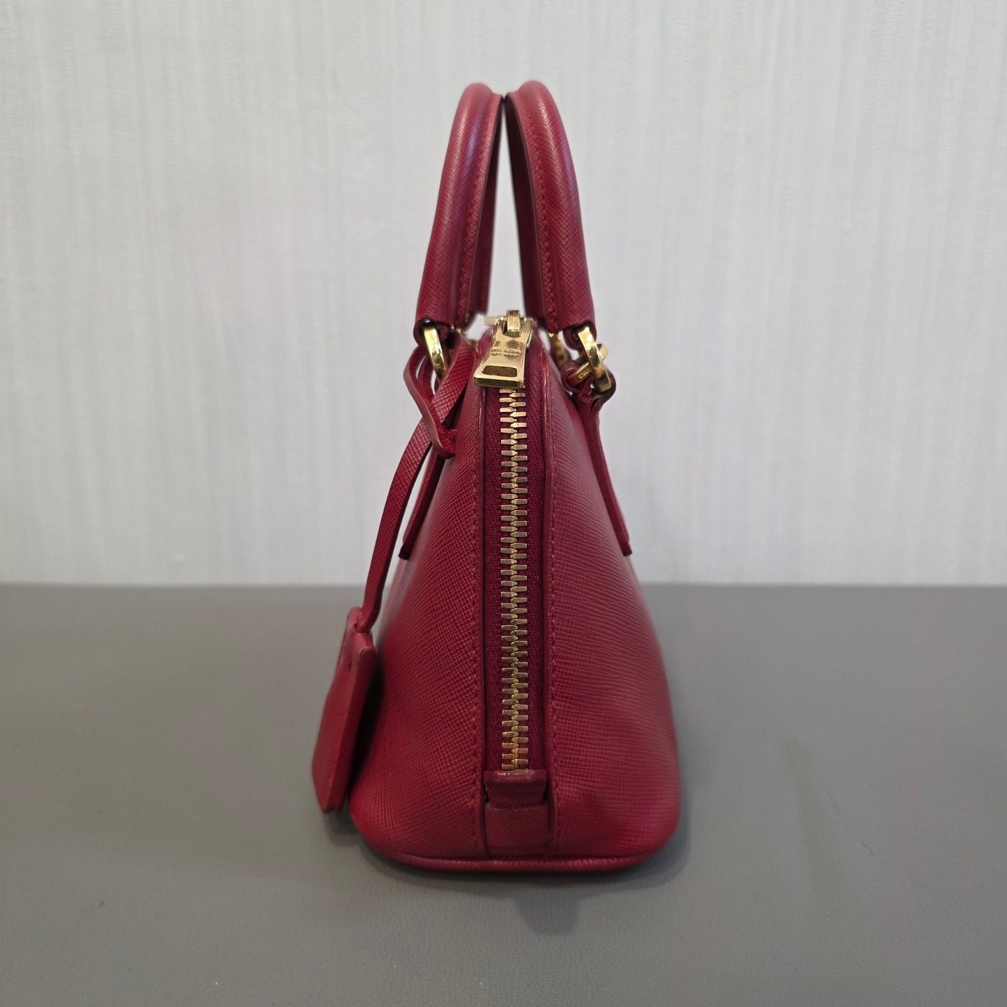 PRADA Mini Saffiano Leather 2WAY Shoulder Bag Pink [Pre-Owned]