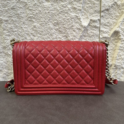 CHANEL Boy Chanel Chain Shoulder Bag Red [Pre-Owned]