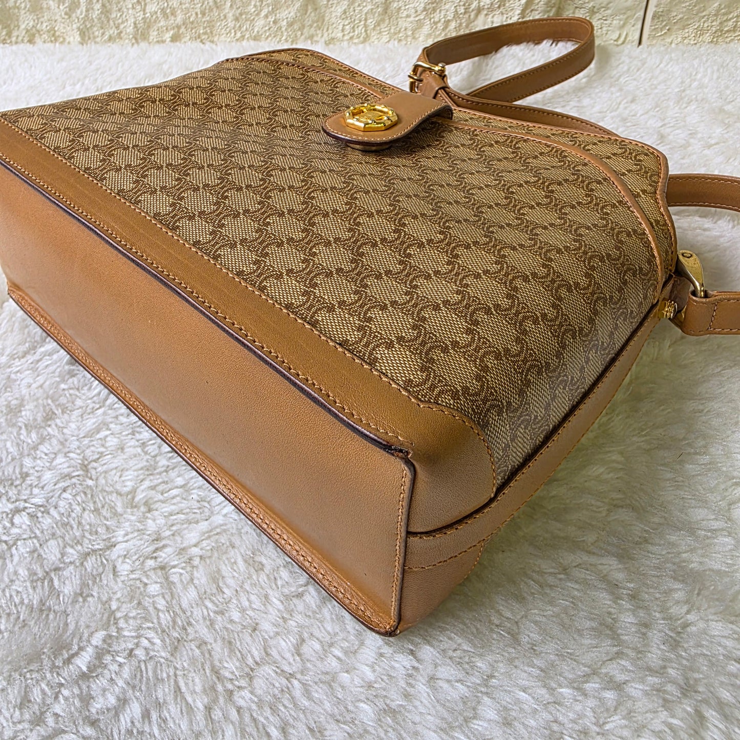 CELINE マカダム ショルダーバッグ【中古】