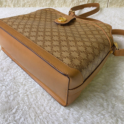 CELINE マカダム ショルダーバッグ【中古】