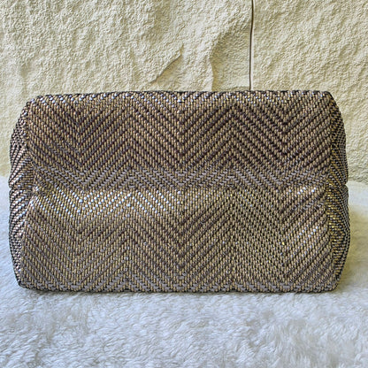 エルメス トートバッグ カバ チェンナイ レザー 編み込み ベージュ ホワイト【中古】