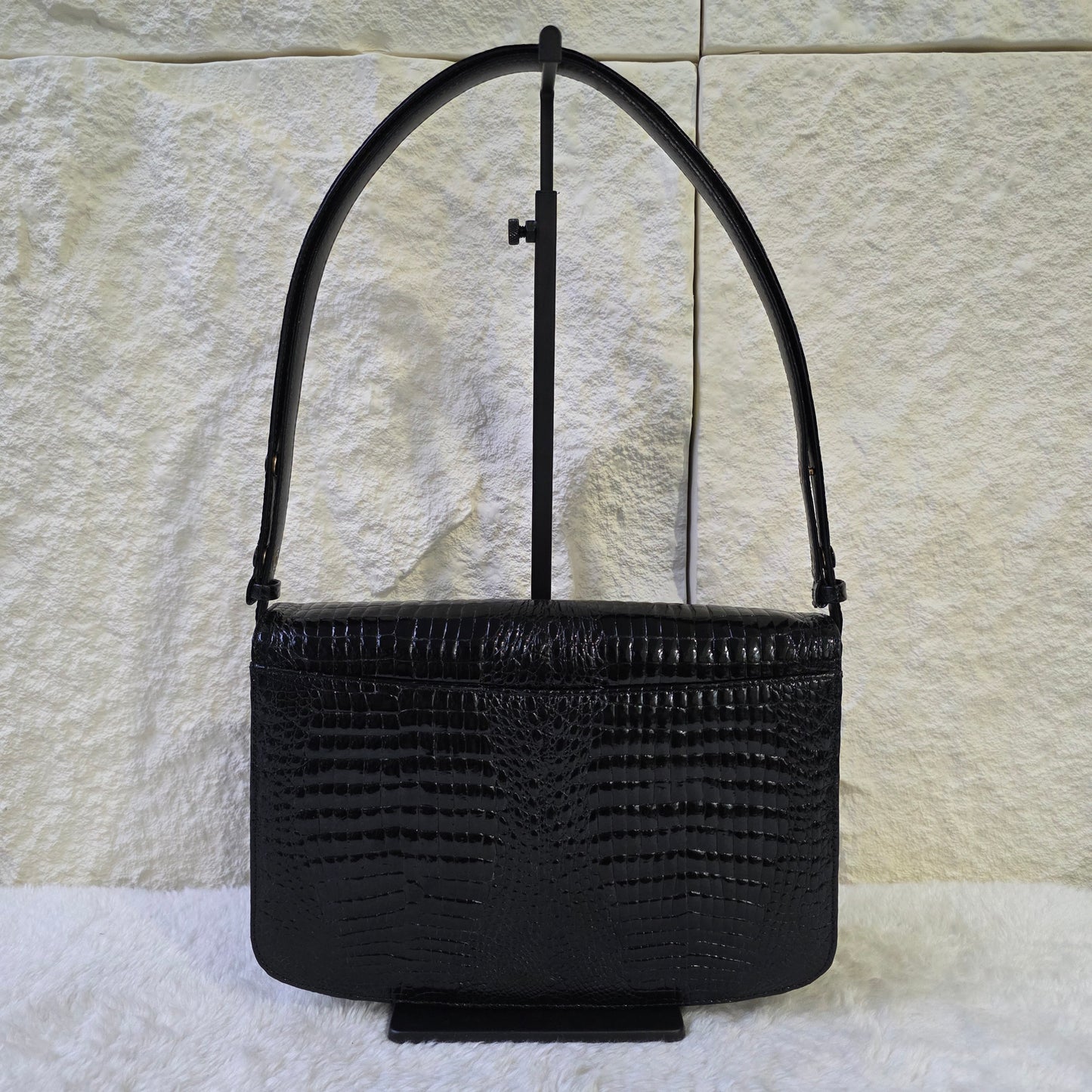 JRA エンボス加工 ワンショルダーバッグ ブラック【中古】 