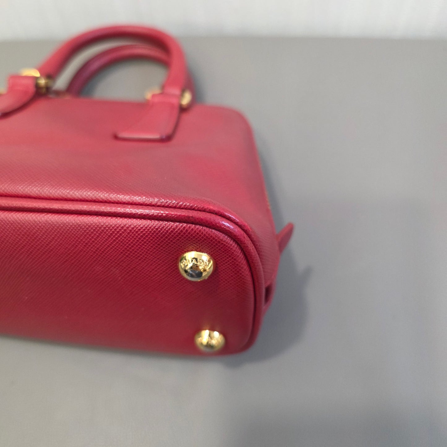 PRADA Mini Saffiano Leather 2WAY Shoulder Bag Pink [Pre-Owned]