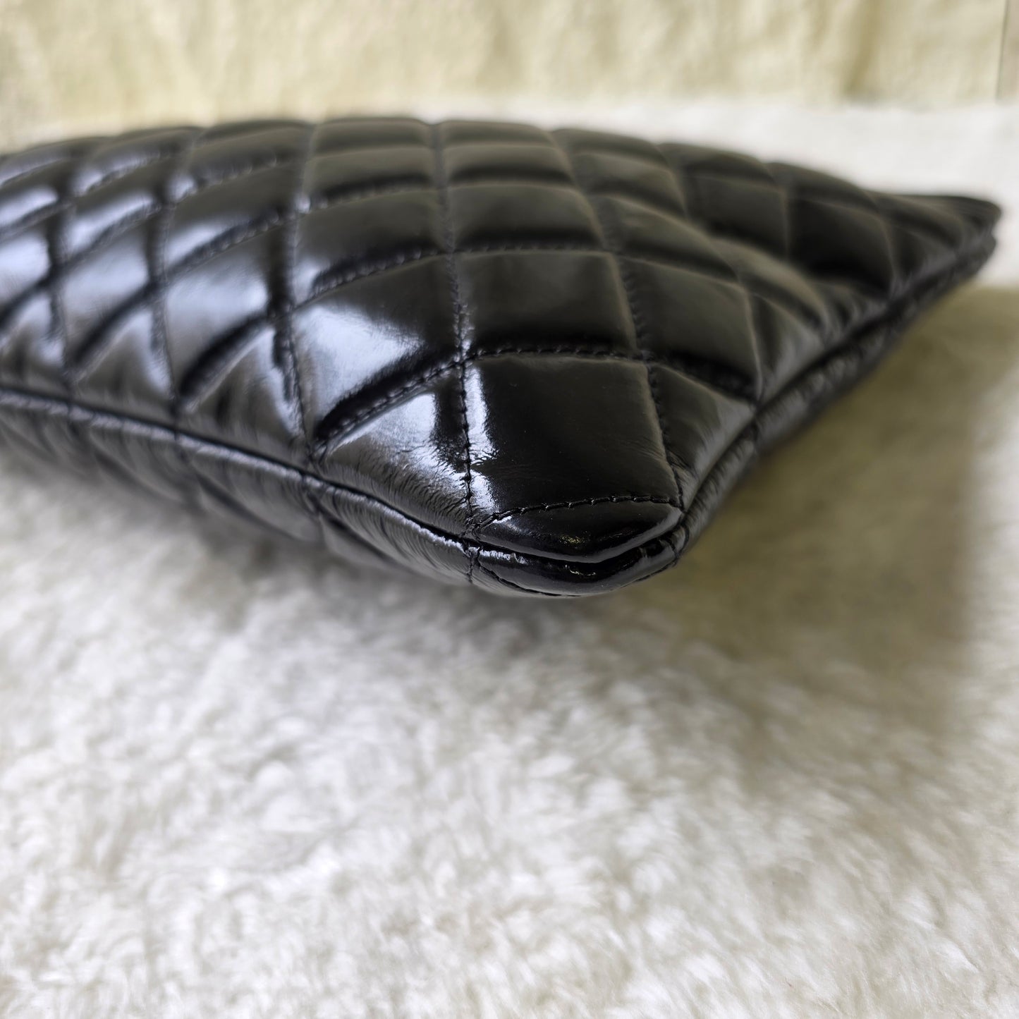 シャネル マトラッセボーイシャネル ラムスキン クラッチバッグ【中古】