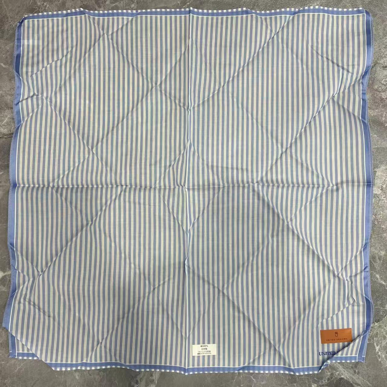 ユナイテッドアローズ コットンハンカチ ブルー【中古】 