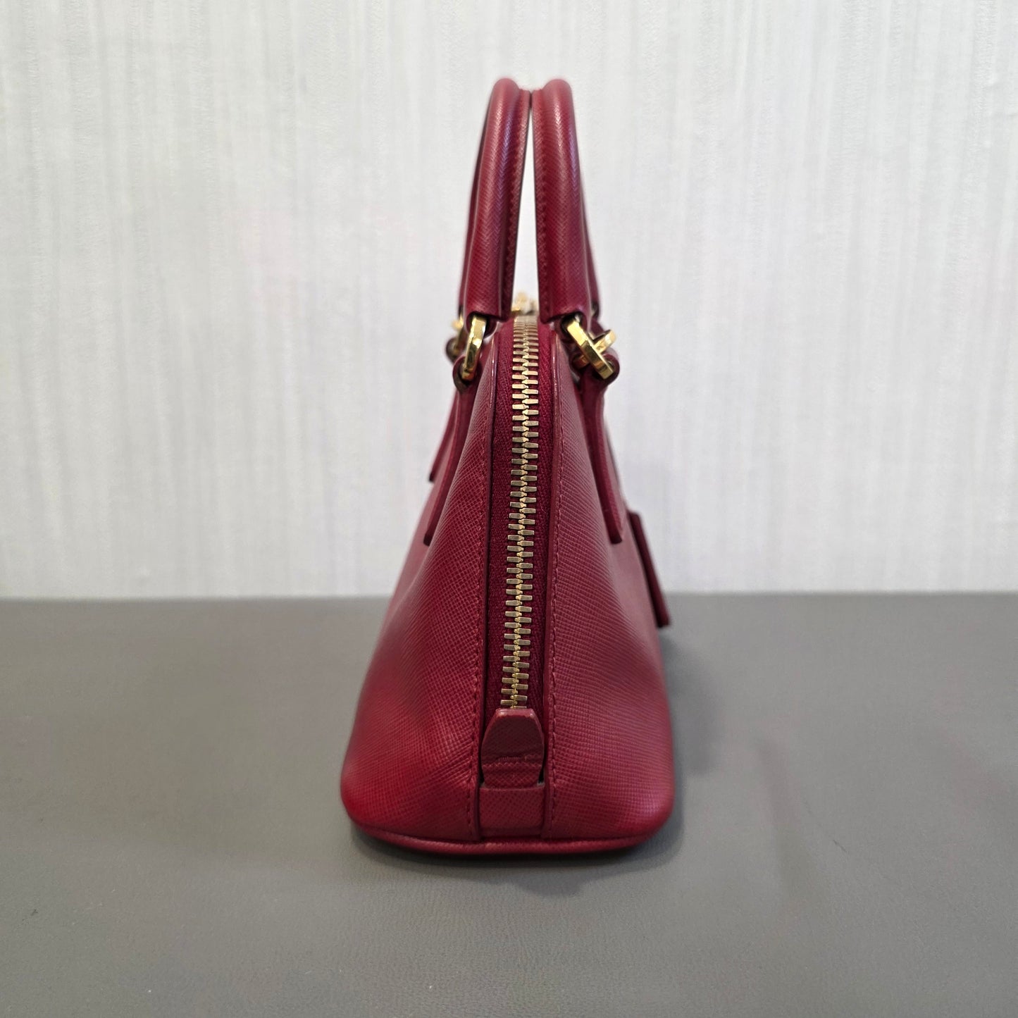 PRADA Mini Saffiano Leather 2WAY Shoulder Bag Pink [Pre-Owned]