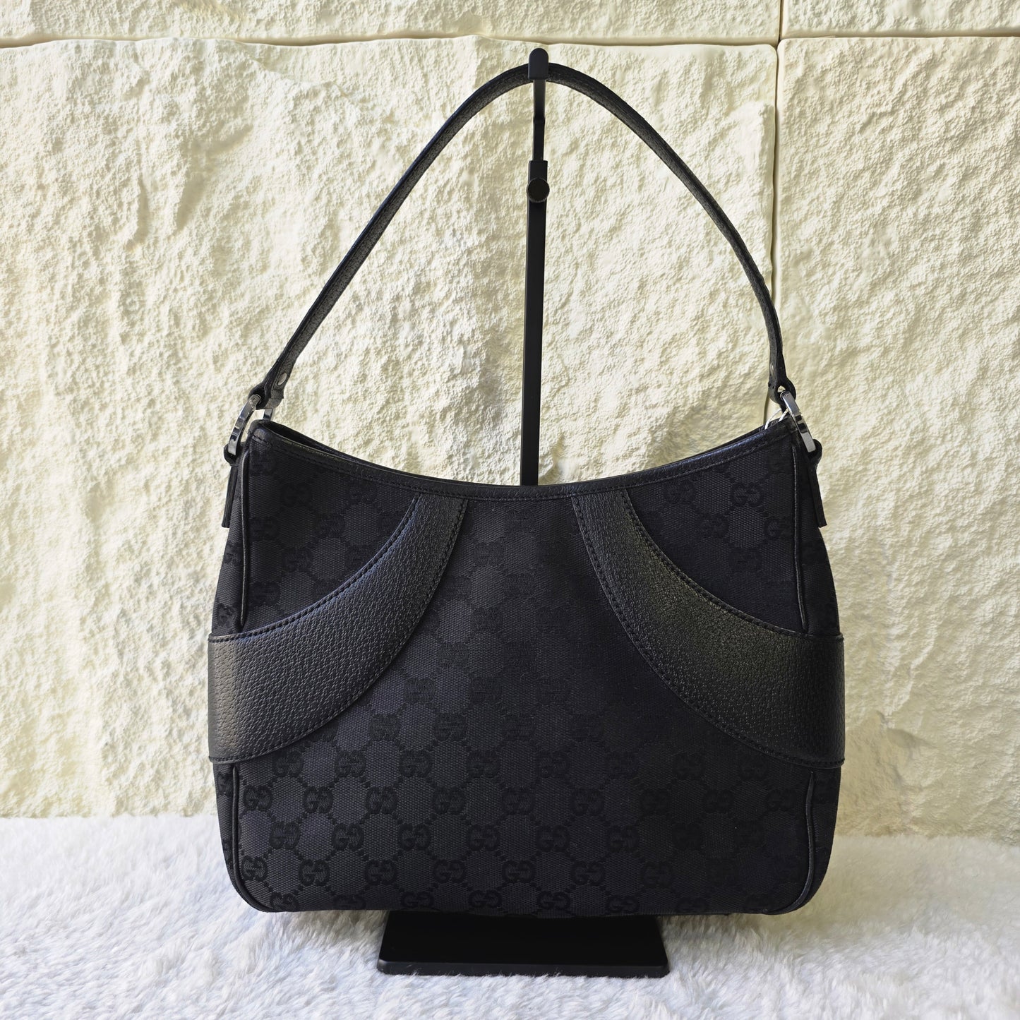 Gucci GG Canvas Leather One-Shoulder Shoulder Bag[Pre-Owned]