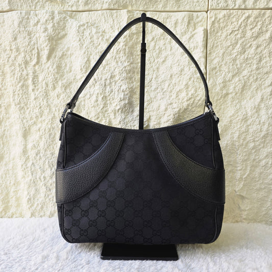Gucci GG Canvas Leather One-Shoulder Shoulder Bag[Pre-Owned]