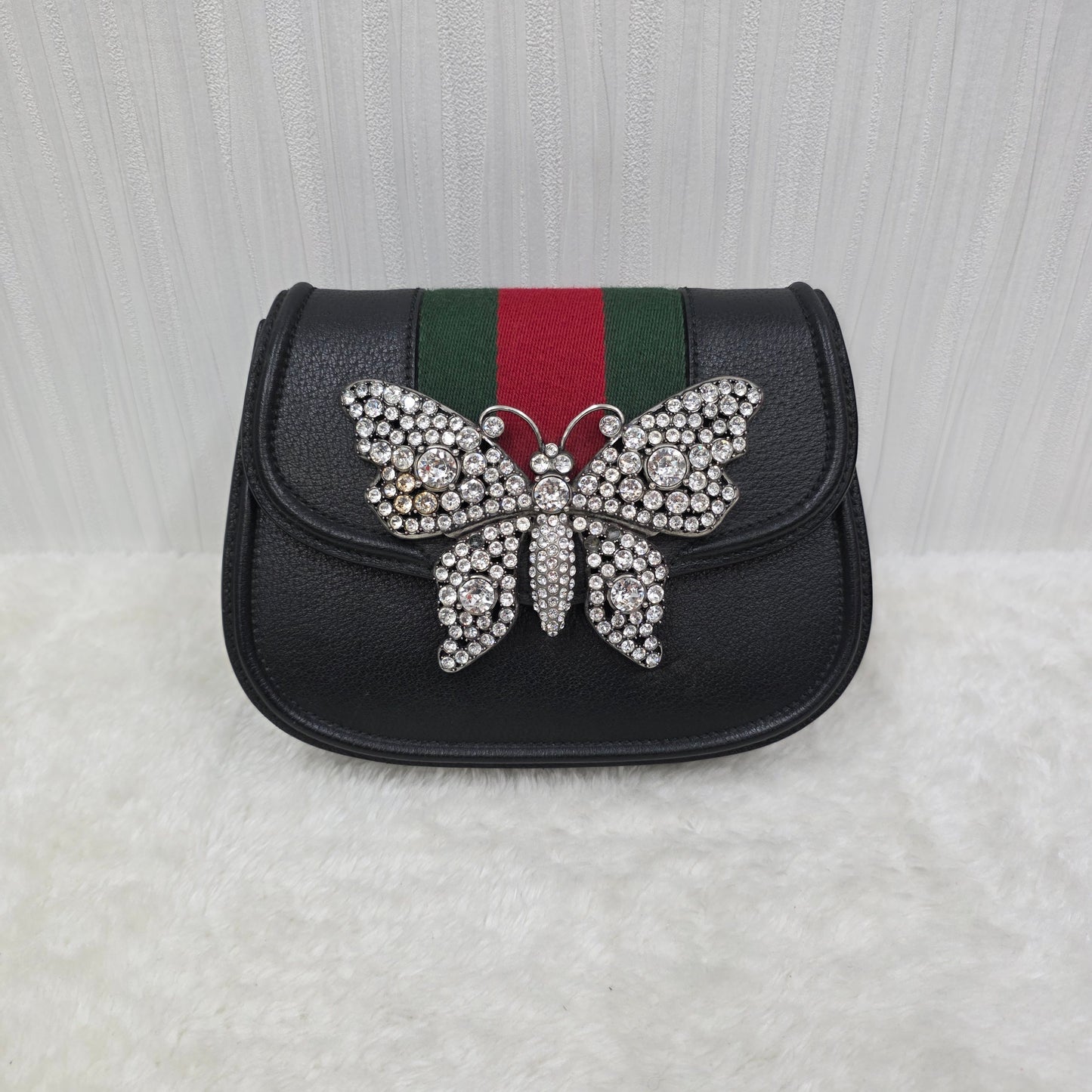 Gucci Shelly Line Totem Butterfly Crossbody Shoulder Bag [Pre-Owned]