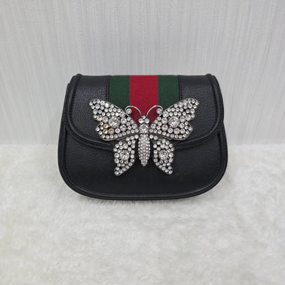 Gucci Shelly Line Totem Butterfly Crossbody Shoulder Bag [Pre-Owned]