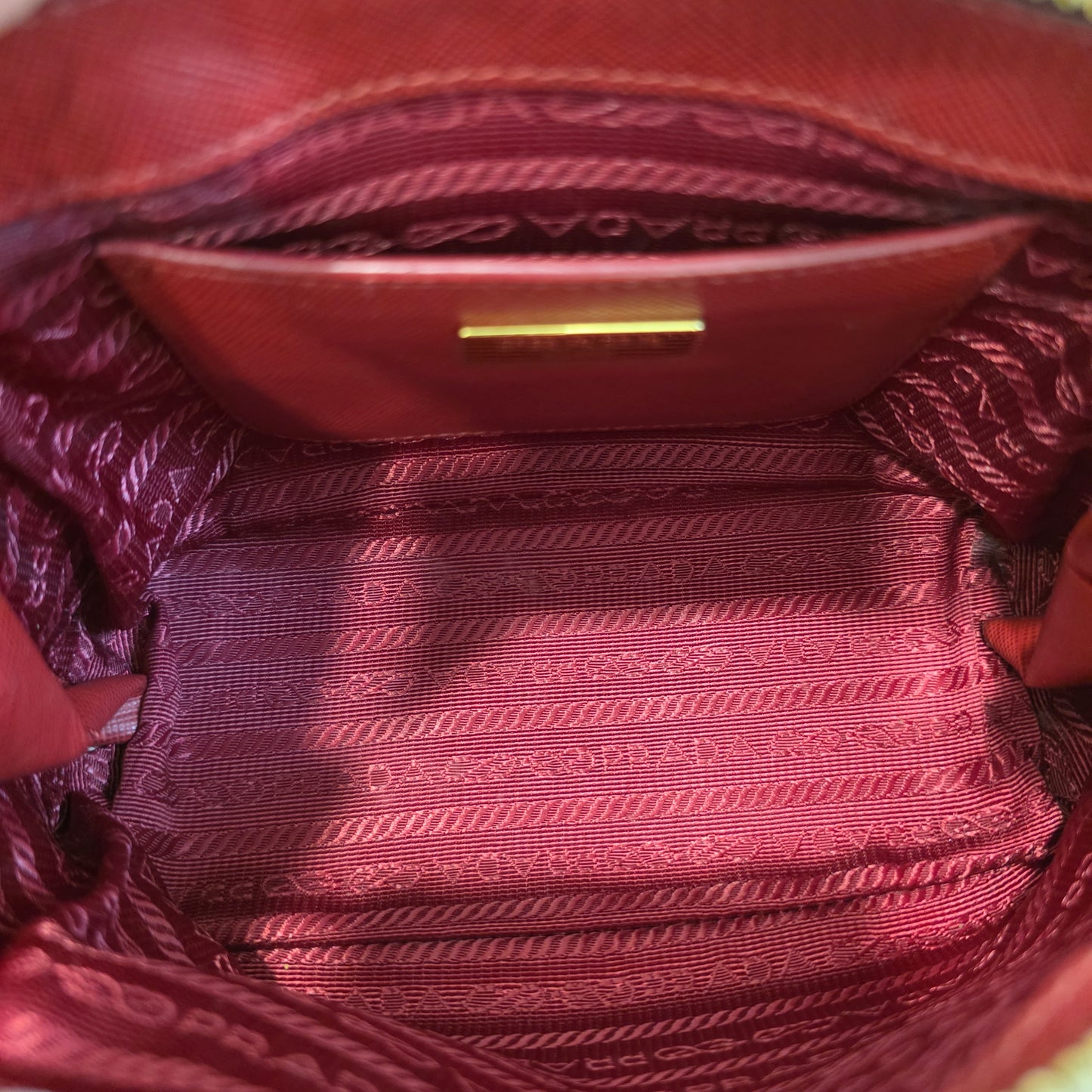 PRADA Mini Saffiano Leather 2WAY Shoulder Bag Pink [Pre-Owned]