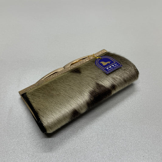 AZARASHI Seal Motif Coin Purse Kiss Lock Wallet [Pre-Owned]