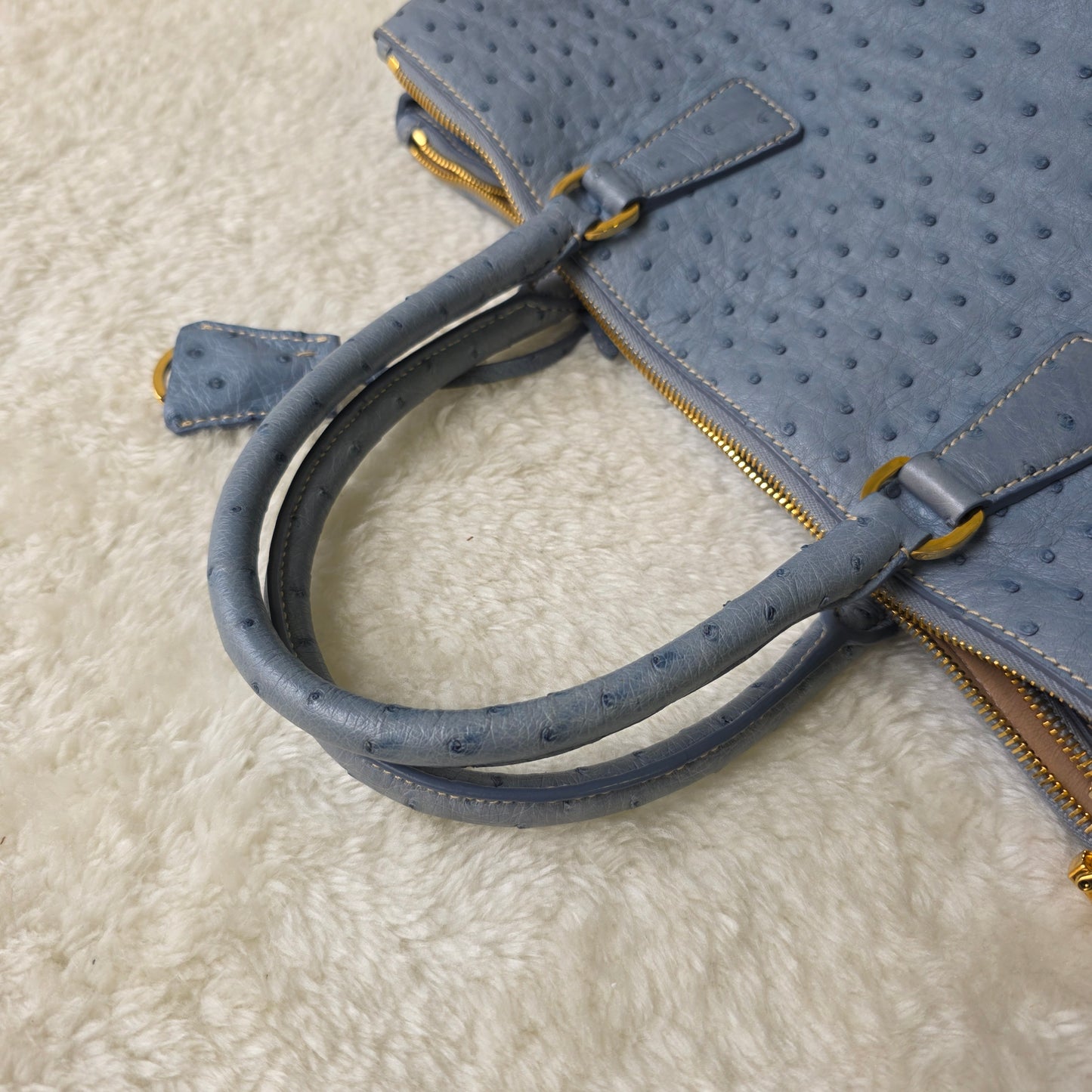 Prada Galleria 鸵鸟皮中号包[二手]
