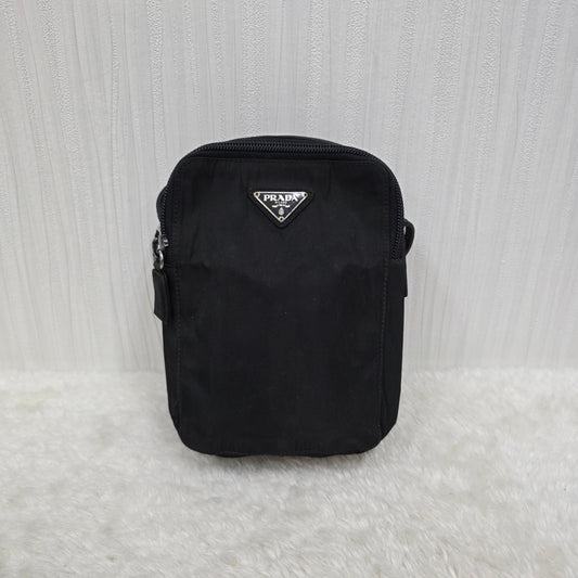 PRADA Handbag Shoulder Wallet Black [Pre-Owned]