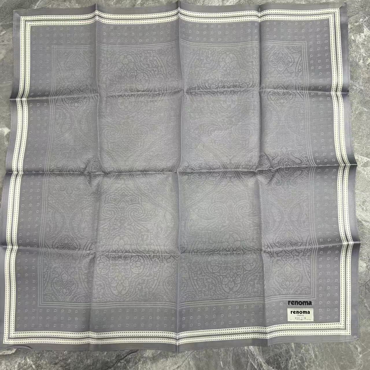 レノマ コットンハンカチ グレー【中古】 