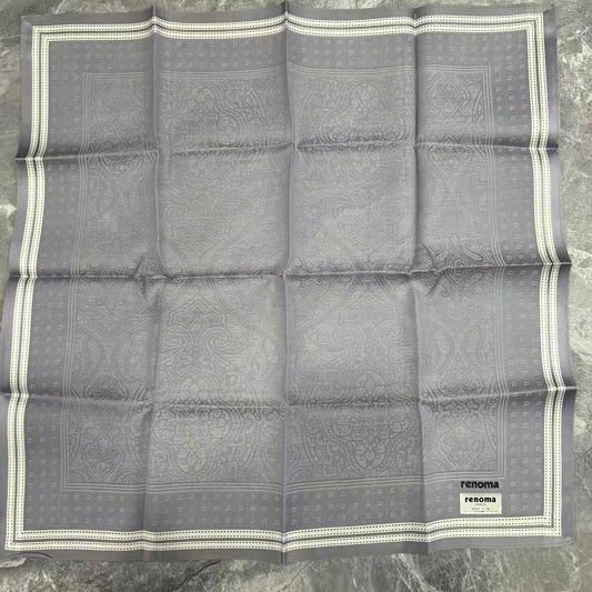 Renoma Cotton Handkerchief Gray [Pre-Owned]