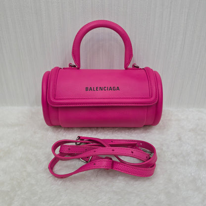 BALENCIAGA アワーグラス ショルダーバッグ レザー ピンク【中古】 