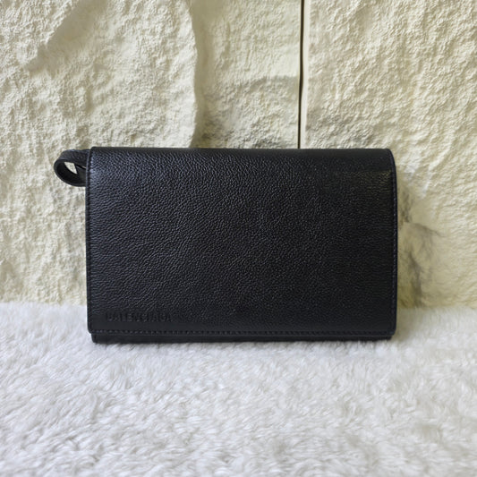 Balenciaga Handbag Mini Crossbody Shoulder Leather Black [Pre-Owned]