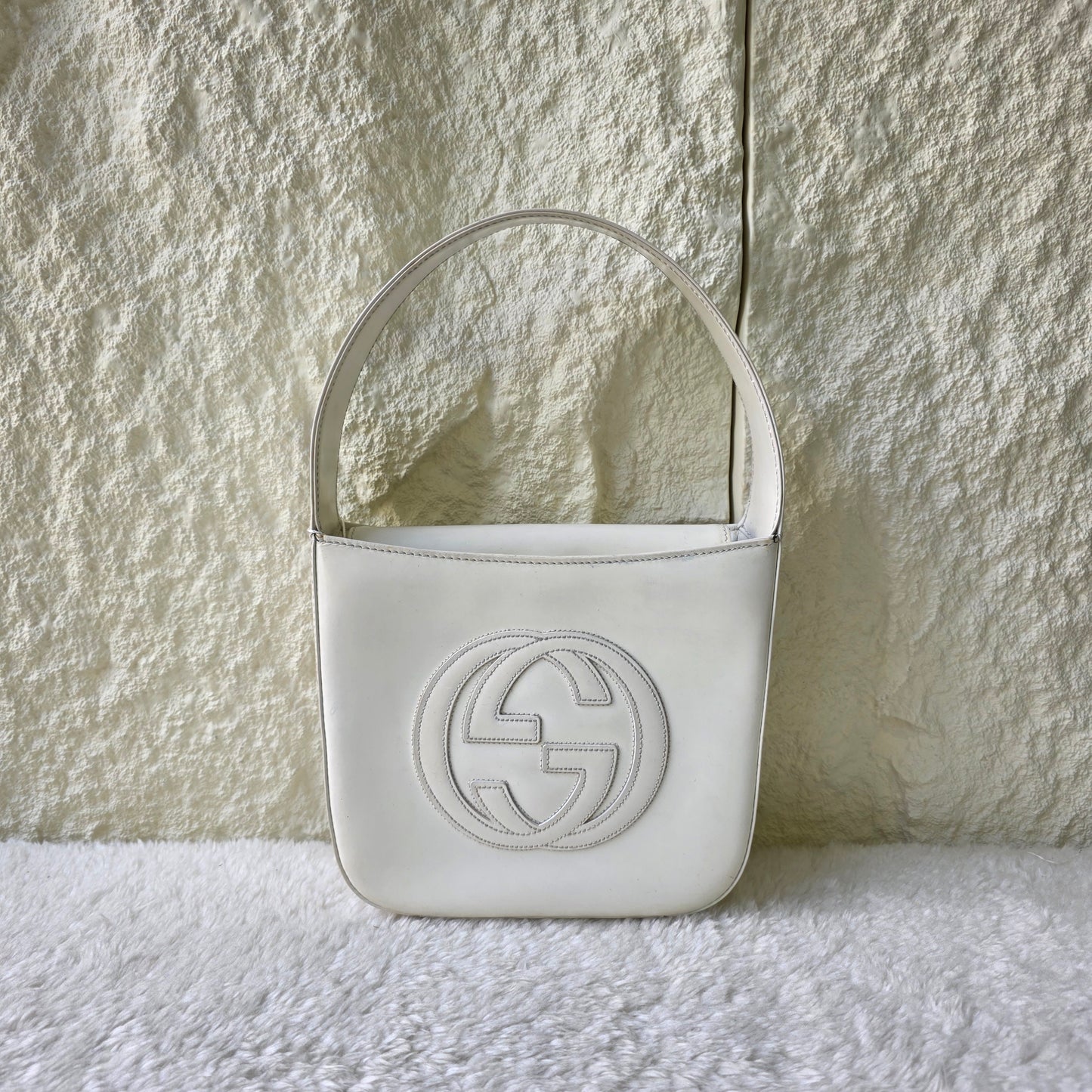 Gucci 白色真皮手提包 [二手] 
